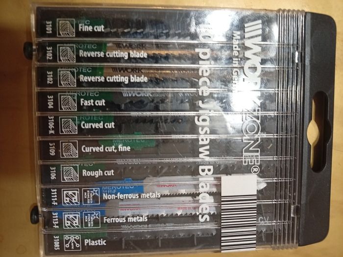 Workzone 10 Piece Jigsaw Blade Set T Shank Universal Fit Brand New