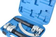 Coil Spring Compression Tools - 2pc Durable Coil Strut Spring Compressor Clamps Tool Set with Safety Guard