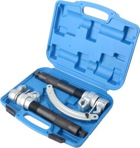 Coil Spring Compression Tools - 2pc Durable Coil Strut Spring Compressor Clamps Tool Set with Safety Guard