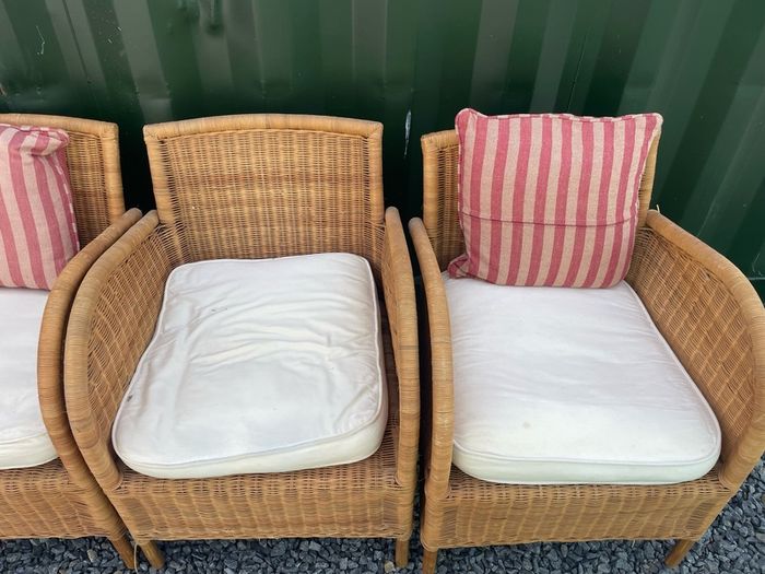6 cane chairs