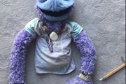 Gamma the Alien Puppet  Handcrafted One-of-a-Kind Art Piece