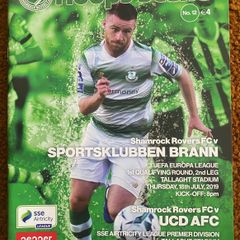 2019 Shamrock Rovers v Sportsklubben Brann - UEFA Europa League 1st Qualifying Round 2nd Leg Programme