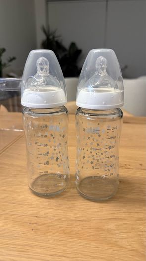 Baby bottles (2x) - Nuk - Glass Bottles