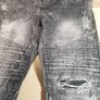 Mens southpole biker style jeans Size w 34 L 30 Black stonewash Image 2