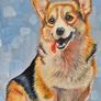 Happy Corgi - oil painting Image 8