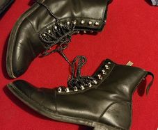 Price drop Zara Trafaluc Black Leather Combat Boots Size EU 39