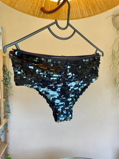 Vintage Leg Avenue Black Sequin Hotpants Size S