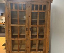 Tall Wood Display Cabinet
