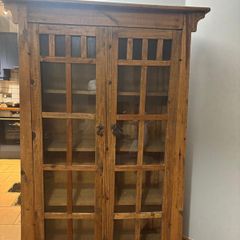 Tall Wood Display Cabinet