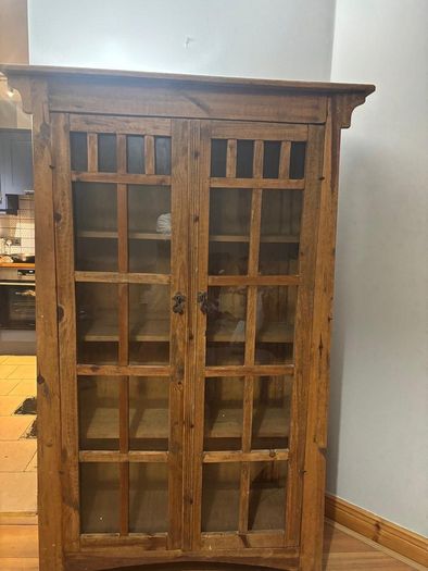 Tall Wood Display Cabinet