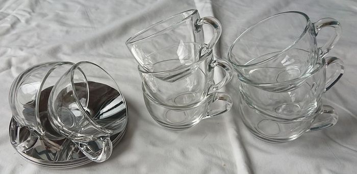 16 Piece Espresso Coffee Set - Bodum Passione Cups & Saucers