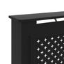 Radiator Cover Black 112x19x81.5 cm Image 6