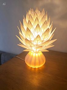 3D Printed Flower Lamp  Warm/Cool Adjustable USB Light