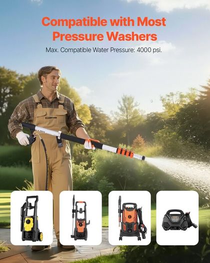 24ft Pressure Washer Telescopic Wand