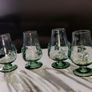 6 Unique handblown green glass set Image 2