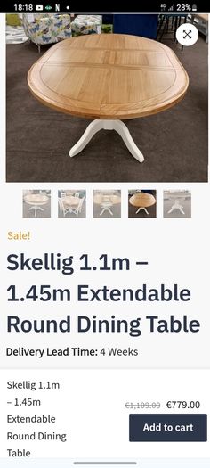 Round dinning table extendable