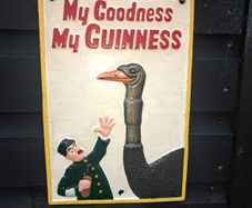 Guinness ostrich  cast iron sign