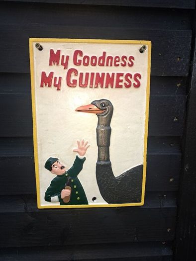 Guinness ostrich  cast iron sign
