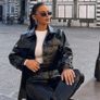 Zara Croc Effect Faux Leather Jacket, Size M, New with tags Image 7