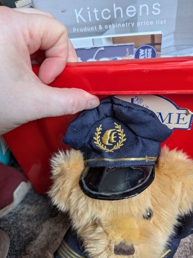Pilot teddy bear in uniform