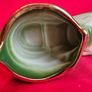 Staffordshire Style Porcelain Boot Vase - Green with Roses ,  Decor or Cactus Planter Image 10