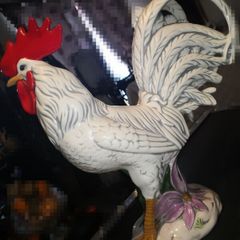 Large ceramic rooster statue
