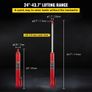 Hydraulic Long Ram Jack, 4 Tons/8818 lbs Capacity, with Single Piston Pump and Flat Base, Manual Cherry Picker with Handle Image 3