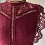 Bnwt burgundy lace detail occasion dress size 14 Image 4