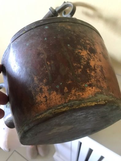 Large Antique 19th Century Brass & Copper Kettle