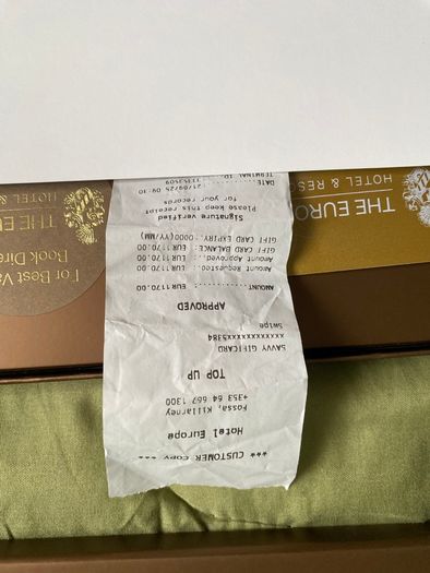 The Europe Hotel & Resort Gift Voucher