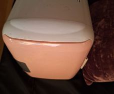 fridge mini pink fridge,  need gone later today hopefully,  open to offers,  will put up 1 euros,  and check offers later today,  need gone ASAP