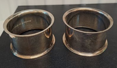 2 silver plated napkin rings