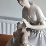 Nao By Lladro Woman And A Dog ( Large Figurine ) Image 2