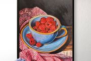 Raspberry Delight - oil painting | Framed