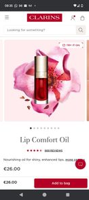 Clarins shimmer lip oil Num 8