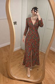 Rixo Katie crepe midi dress