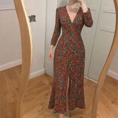 Rixo Katie crepe midi dress