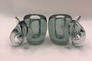 Vintage art glass Elephant shape Candholders