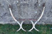 Pair of Victorian cast iron bench ends
