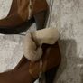 DUNE Leather/ Fur Ankle Boots Image 5