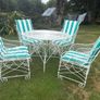Ornate Antique-Style Gothic Wirework Garden Set (Table & Chairs) Image 2