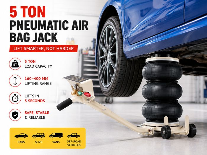 5 Ton Pneumatic Air Bag Jack Heavy Duty Air Cushion Vehicle Lift