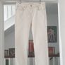 White Jeans With Cute Lace Hems Size Uk 12 Image 2