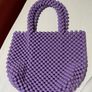 Purple Acrylic Beaded Tote Bag! Image 2