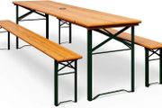 Wooden Folding table (3 pieces) - Bench set