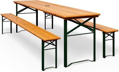 Wooden Folding table (3 pieces) - Bench set
