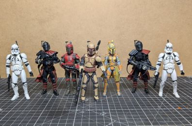2007 Star Wars Republic Elite Forces Mandalorians Clone Troopers