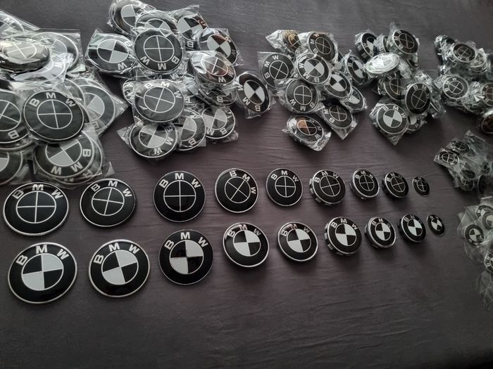 BMW Badges Front/Rear/Wheel Caps/Steering Wheel Badges Brand New