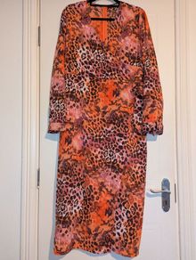 beautiful Louise wrap animal print midi dress from Girl in Mind