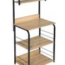 BRAND NEW Metal bookshelf multifunctional storage rack microwave oven shelf kitchen bathroom shelf household storage rack 60x40x125, 5cm Image 4
